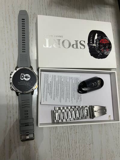 smart watch with steel strap