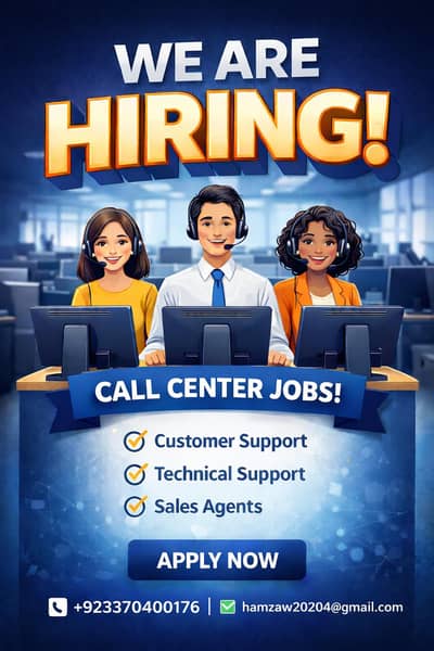 Call Center Job only for Lahore