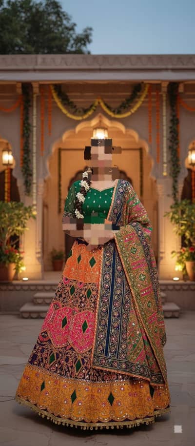 bridal mehndi lehnga choli dupatta for sale