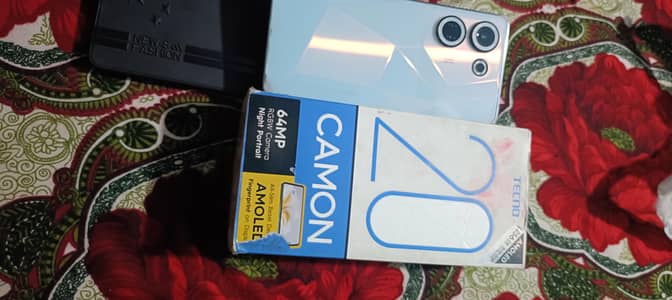 Tecno Camon 20 8 /256gb with box  panel change ha