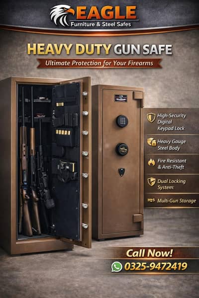 Gun Safe Heavy Duty Fireproof – Digital Locker Lahore
