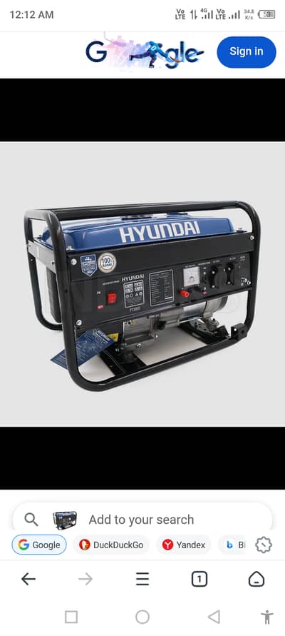 Hyundai 65122 PT 3000 Single Phase Generator 3 kW Open