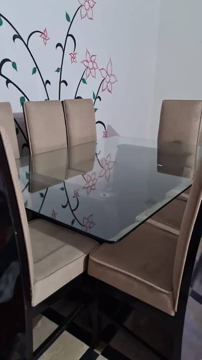 Dining Table 8 seats with Chairs  Dico paint
