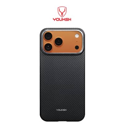 YOUKSH   iPhone   17   Pro    Tactile   Woven Case,   Carbon   T