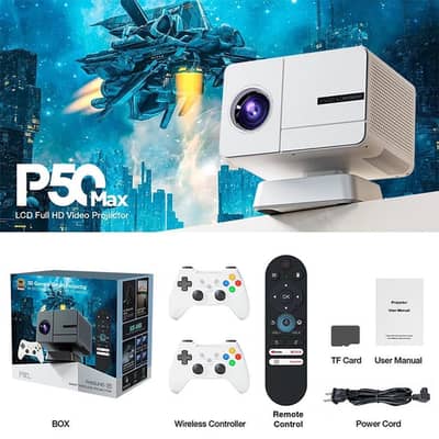 P50 Max portable android + game projector ( 40000 games ) 800 ANSI