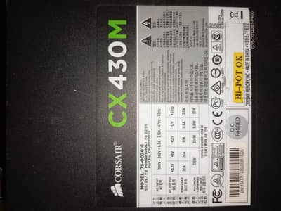 CX 430 semi modular 430 watt power supply 80 plus