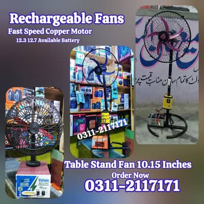 Charging Fan 12 Volt Stand Fan Rechargeable Fan AC DC Fans