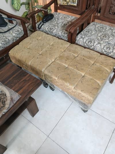 Puffy seater sofa set with turkish fabrics almost new