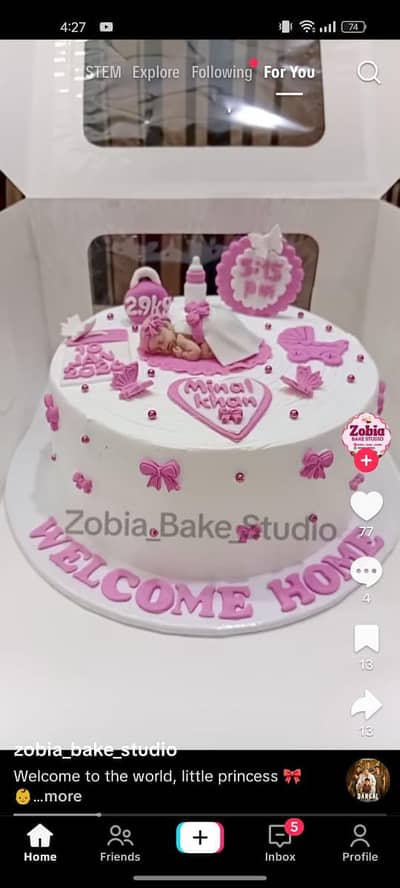 Customize Cake for Sell near Block-K, N. Nazimabad 03342497294