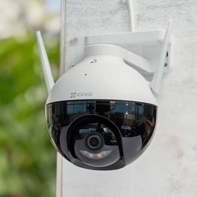 EZVIZ C8C 1080P OUTDOOR PAN-TILT WI-FI SECURITY CAMERA W/128GB SD CARD