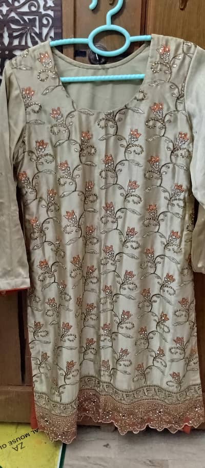 heavy embroidered and and work dress