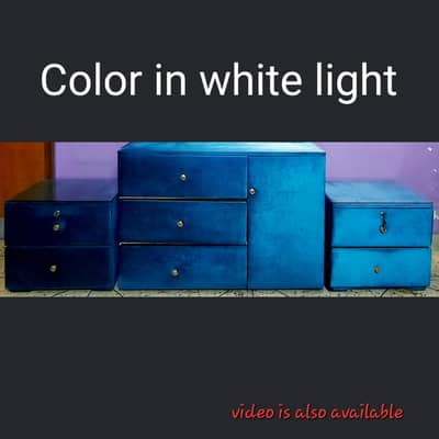 wooden chester / cabinet / Drawer set ( poshish/velvet/suede)