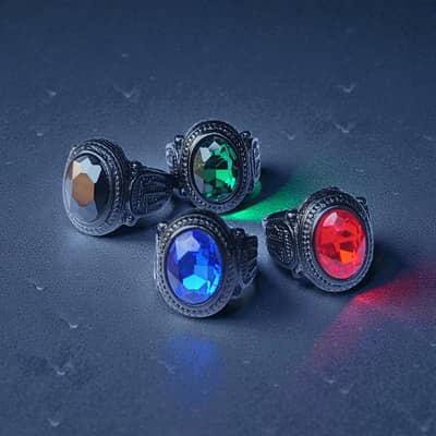 Turkish stylish stone ring TR007 for men and boys ((Artificial)