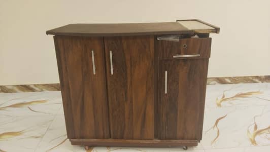 iron stand with cupboard