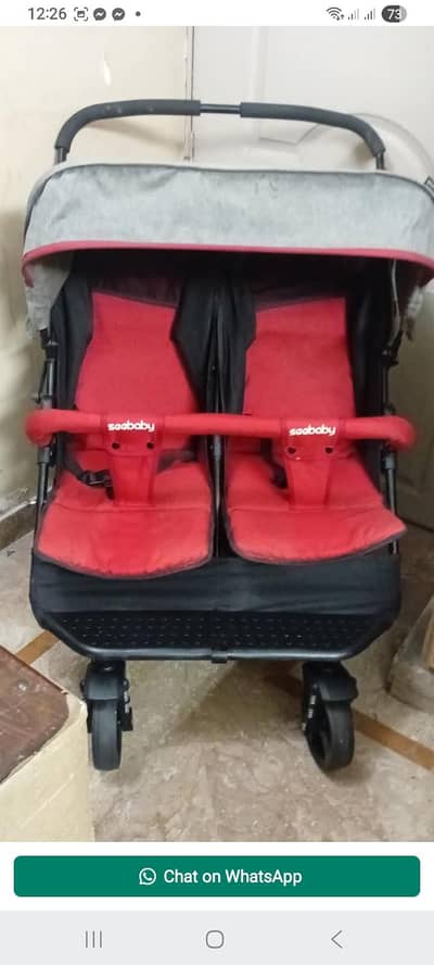 see baby  twin  stroller in excellent condition