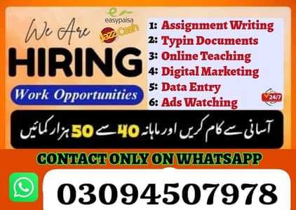 Assignment/deta entry/onlinejob/male female /content