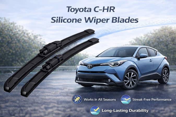 Toyota C-HR Premium Silicone Wiper Blades | All-Weather | Smooth & Silent Performance