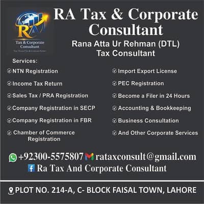 Professional Tax & Business Consultant | FBR & SECP Services