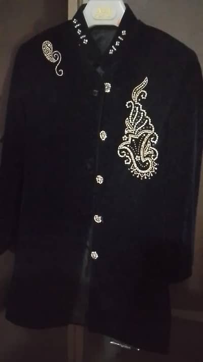 velvet sherwani