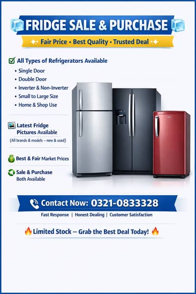Fridges for sale purchase /All Type of refrigerator
