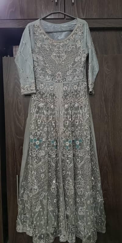 bridal walima dress with pouch