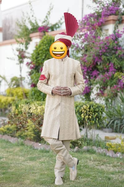 Designer sherwani, just one time used