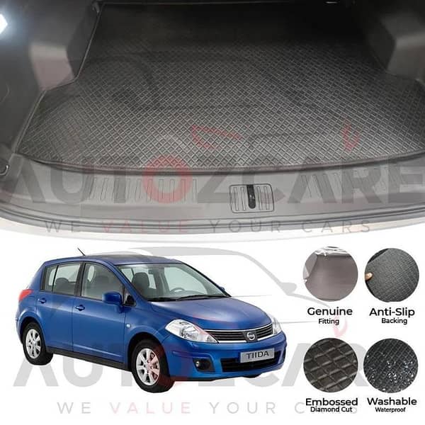 Nissan Tiida China Rexine Custom-Size Trunk Mat - Model 2004-2011