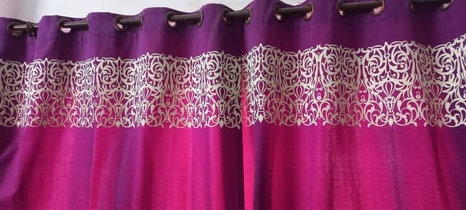 purple curtains
