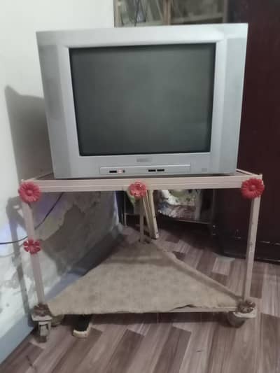 Philips TV and remote with heavy duty stand