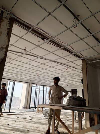 Gypsum ceiling-False ceiling-Spanish work-Office room ceiling-Ceiling