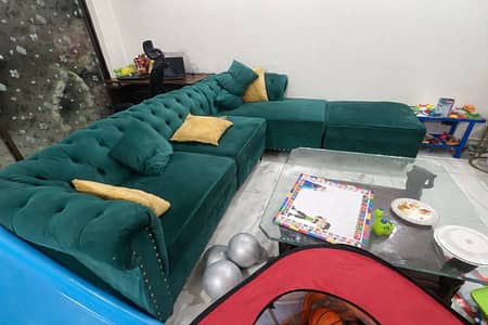 5 Seater L Shape Sofa with cushion