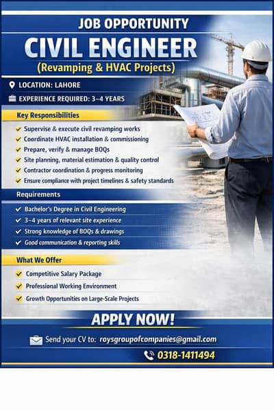 Civil Engineer and HVAC Engineer