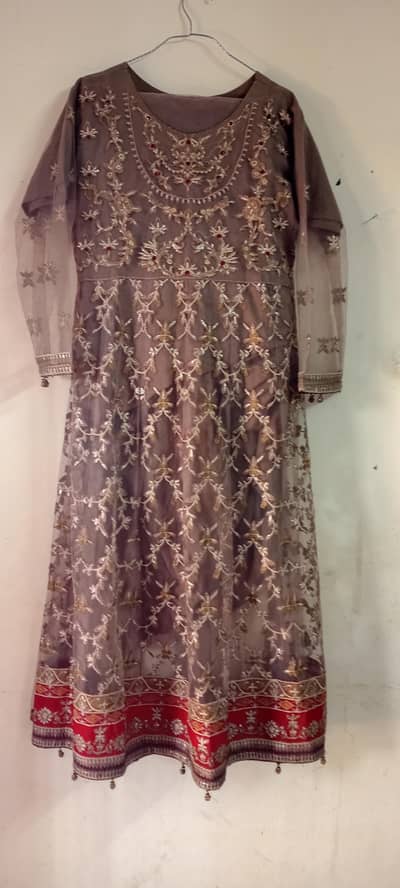 preloved 3 pc net frock dress