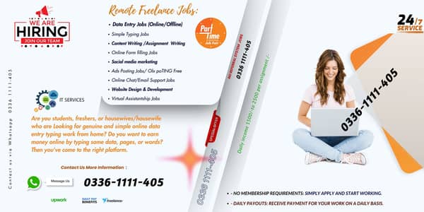 Typing Jobs Daily-payout Easypaisa/Jazzcash By Bank