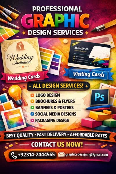 Wedding cards visiting cards banners designing