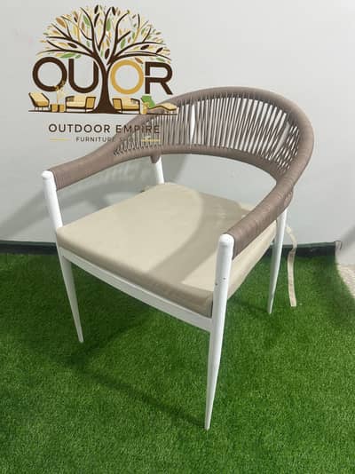 Rope Chair outdor garden rooftop cafe dining table chairs and sofa set