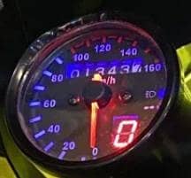Round speedometer