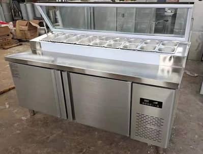 Pizza prep table chiller proofer pan conveyor Pizza Oven commercial