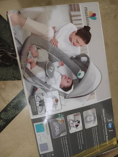 Mastela 3-in-1 Deluxe Multi-Function Bassinet Electric Baby Rocker