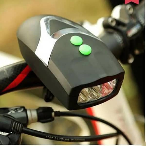 High-Quality 3-LED Bicycle Horn Light 2-in-1 Adjustable Bright Light with Horn Safety Light