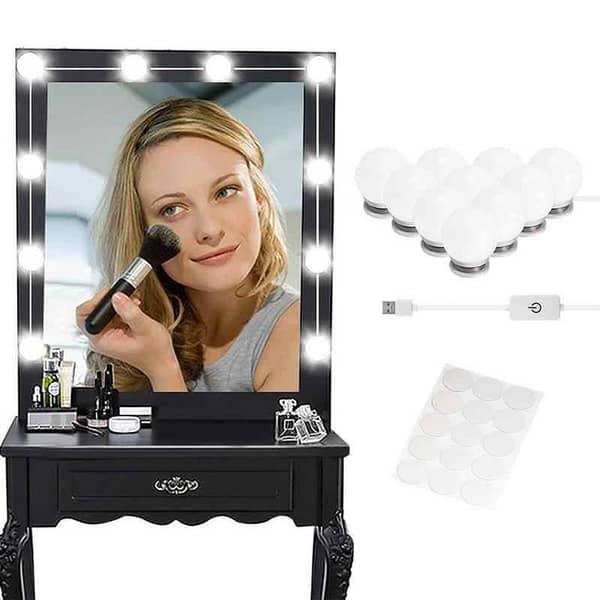 Vanity Mirror Light — LED Bulbs for Makeup Mirror Stand (10 Bulbs)