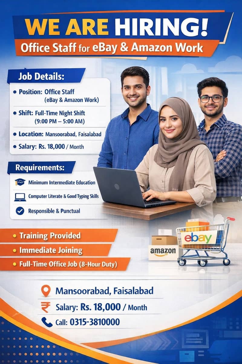 Data Entry Jobs , Basic Computer Knowledge, eBay Amazon Jobs 0