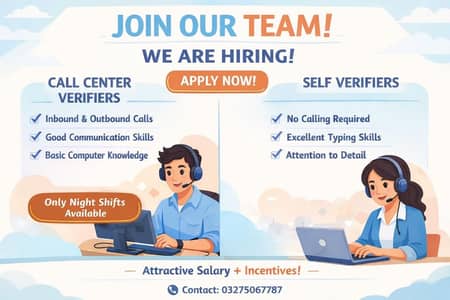 Hiring is basically for a call center.