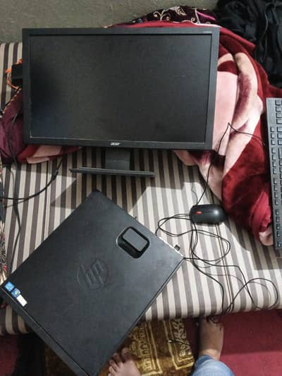gaming PC for sale hp CPU with 24 inch acer led (V246HQL)