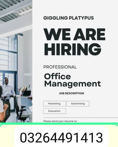 male and female staff for office work