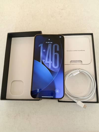 Iphone 12 pro max with box and lead