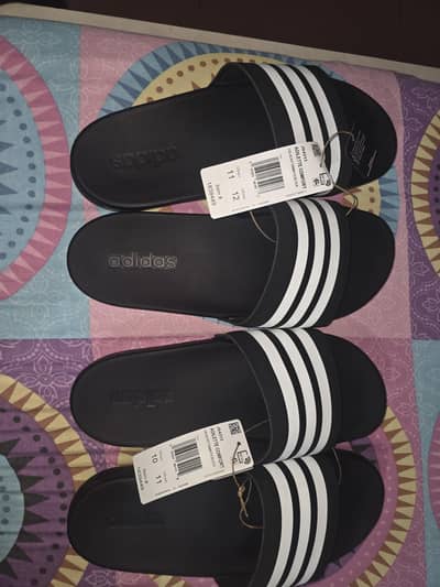 2 ORIGINAL ADIDAS SLIDES FROM U. S. size 11 and 10