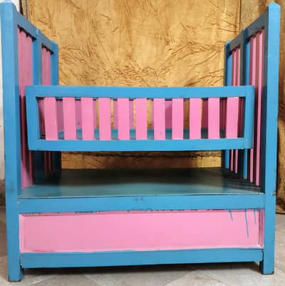 good condition double wooden cot