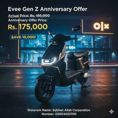 Electric Scooty , Electric Scooter evee Gen-Z 2026 zero meter