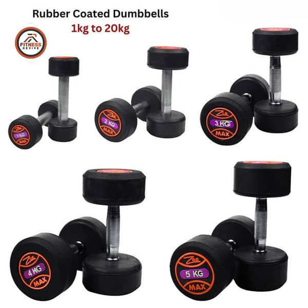 Dumbbell Set Rubber Coated for Home Gym | Non-Slip Dumbbells for Men & Women | Affordable Weights for Strength Training| Strength Training Dumbbells